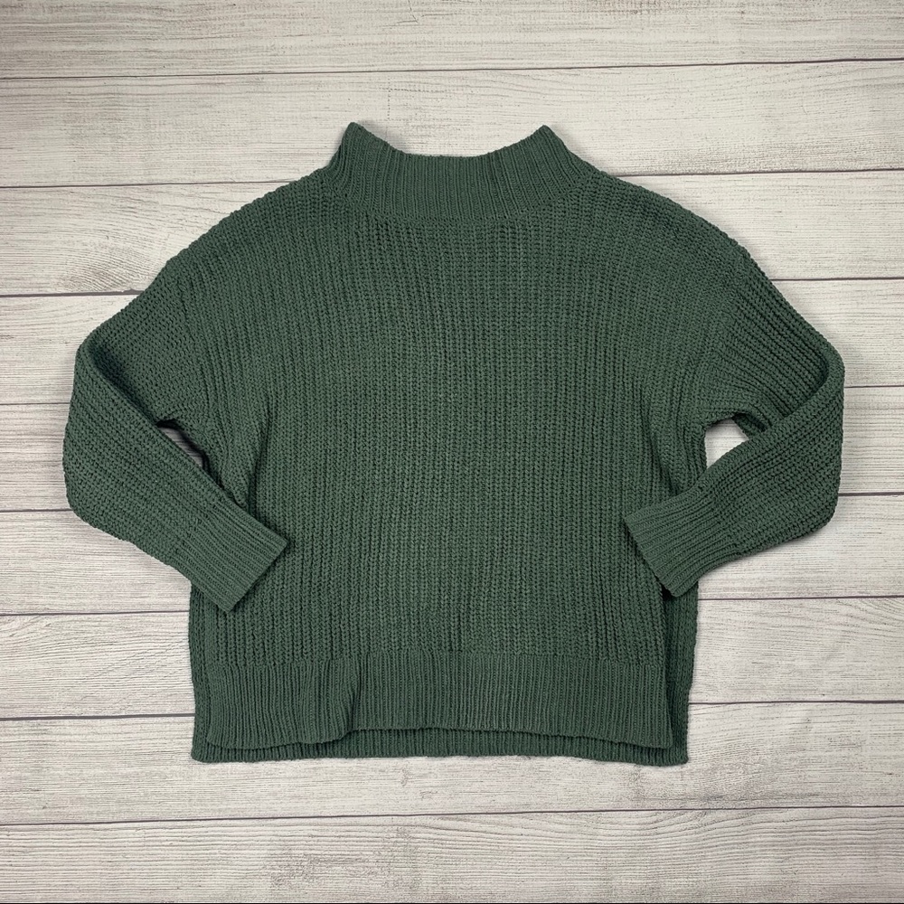 American Eagle Sage Mock Neck Sweater